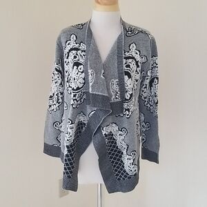New! Avalin medium grey combo L/S open cardigan
